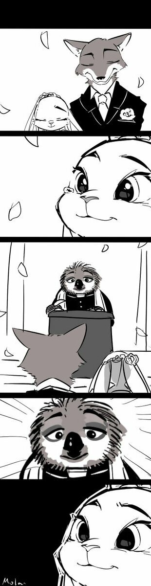 lovers, zootopia and flash the sloth