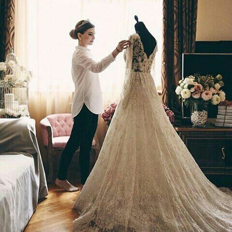 wedding day, happy, bride and dress
