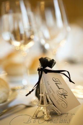 eiffeltower, destinationwedding and favors