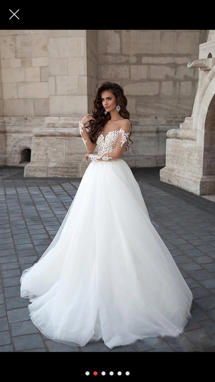 wedding dress, bride, tulle dress and white dress
