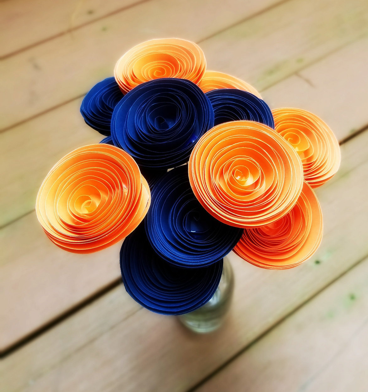 navy orange decor, paper wedding flower, orange navy wedding and navy orange wedding