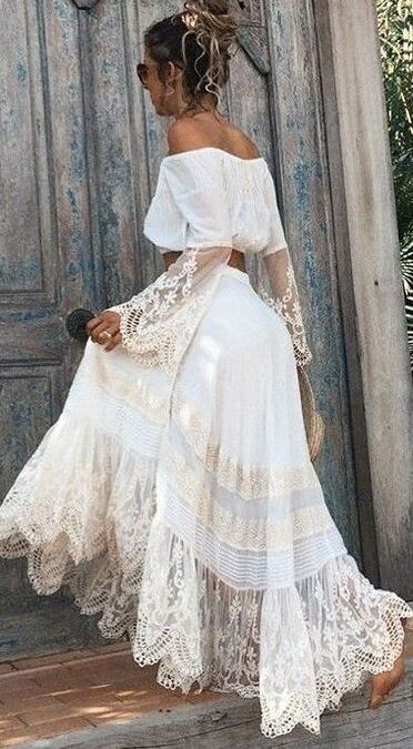 wedding dress, boho and gypsy