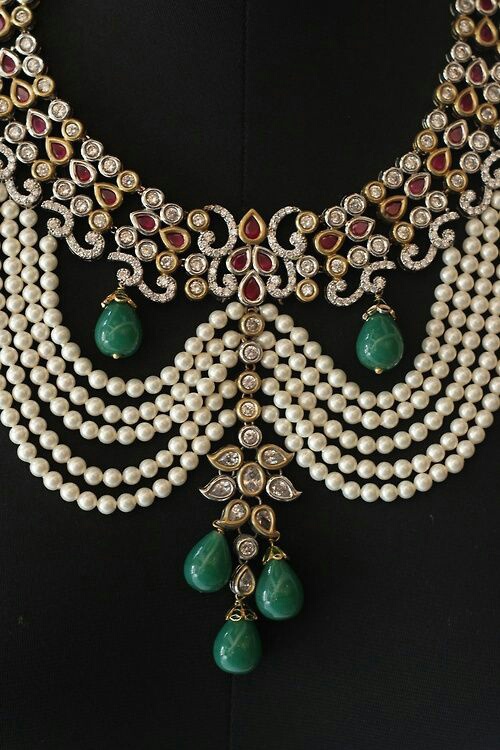 rare, bridal jewelry, pearls and indian wedding