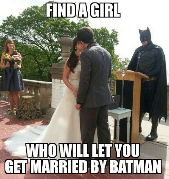 bride, batman, superpowers and cute