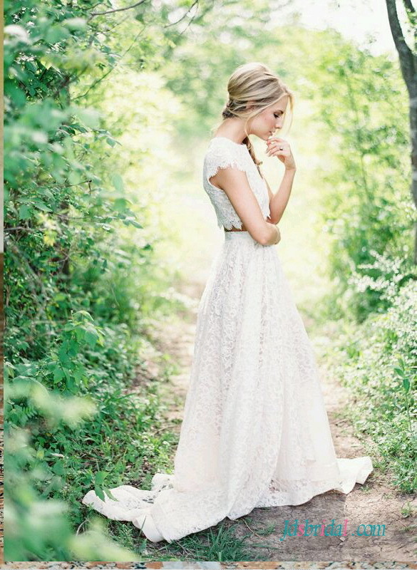 separates wedding dress, edge, modern lace and two pieces