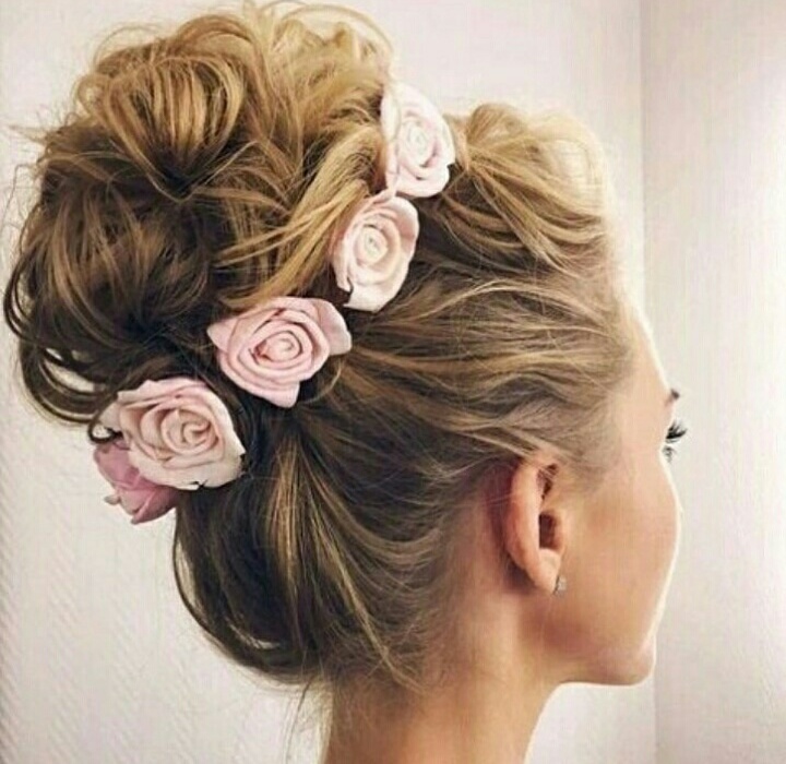 Prom, messy bun, hairstyle and happy