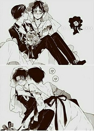 groom, kiss and levi ackerman