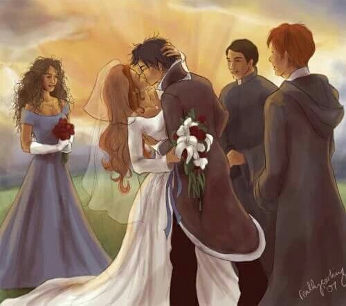 hermione granger, ron wesley and harry potter