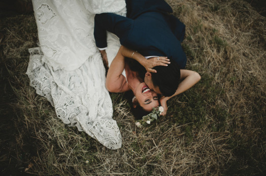 amazing, laughing and wedding dress