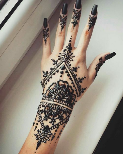 black, henna, classy and pretty