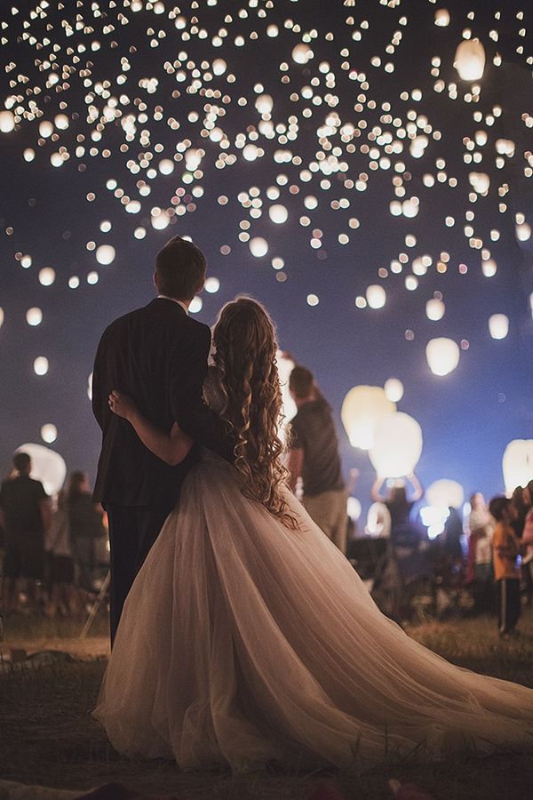 love, lantern, sky and couple