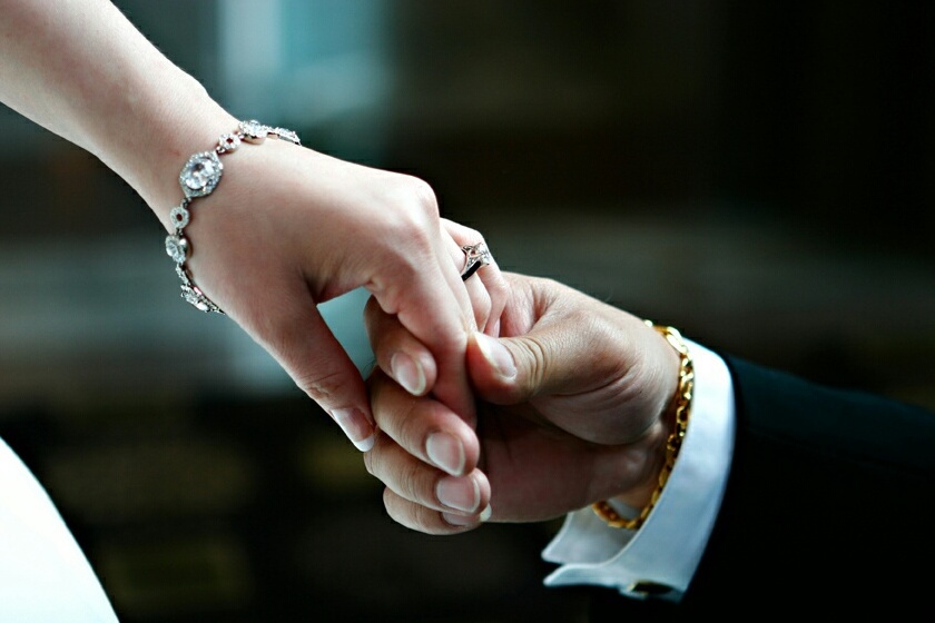 love, church, hands and jewellery