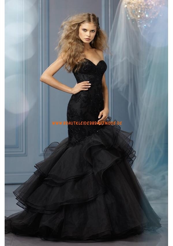 schwarz, wedding dress, black and meerjungfrauen kleid