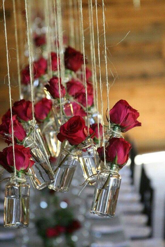 roses, bottle, red and cute