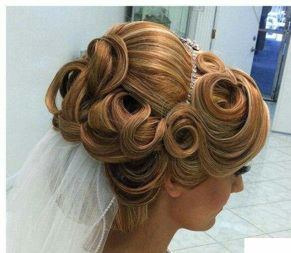 updo, blonde, hair and girly