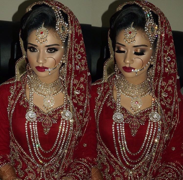 sparkle, gold, red and lipstick
