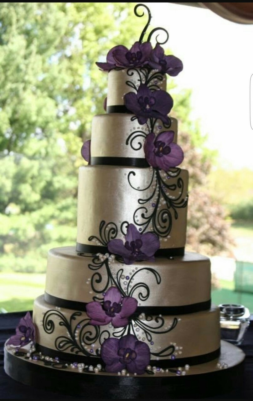 purple, wedding cake, cake and wedding goals
