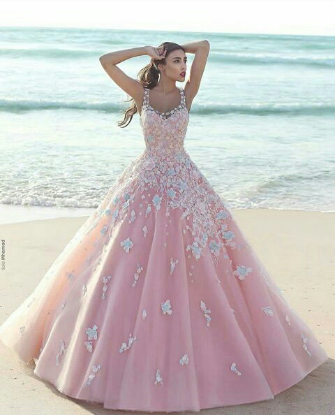 wedding dress pink