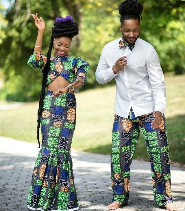 like bride like husband, pagne, wax and african wedding