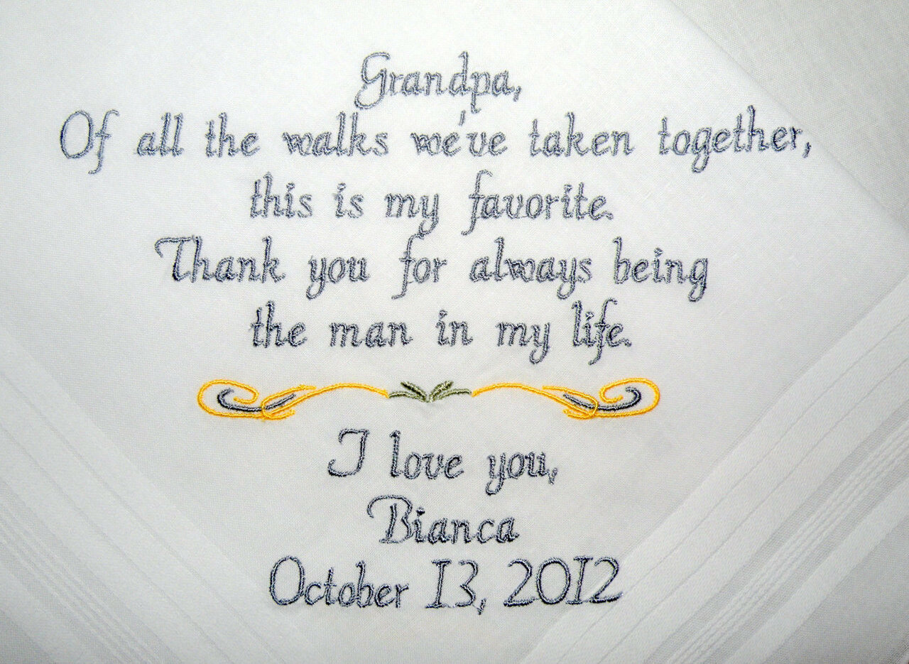 family, grandfather, handkerchief and thank you papa