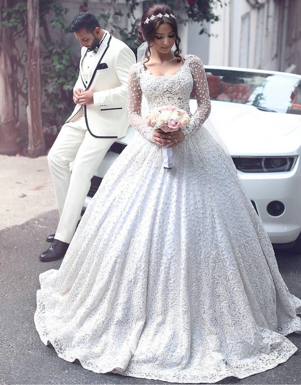 wedding dress goals, married, white dress and wedding goals