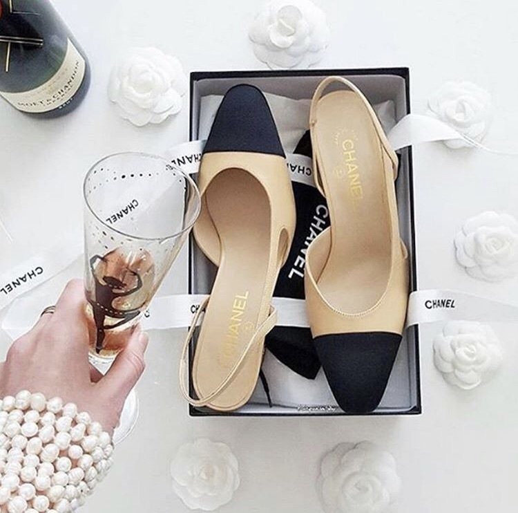 Nude, chanel, black and champagne