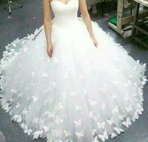 white, girl, butterflies and dress