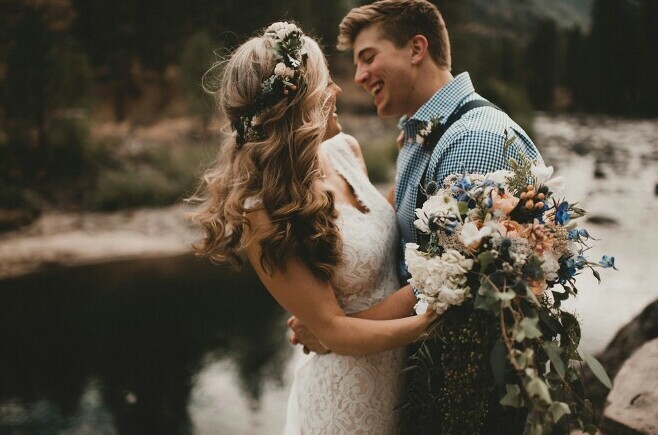 smile, wedding day and couple