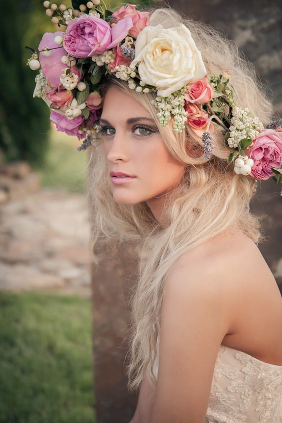 bouquet, pretty, feminine and hair