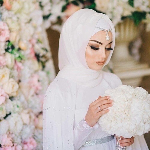 girl, hijab and wedding day