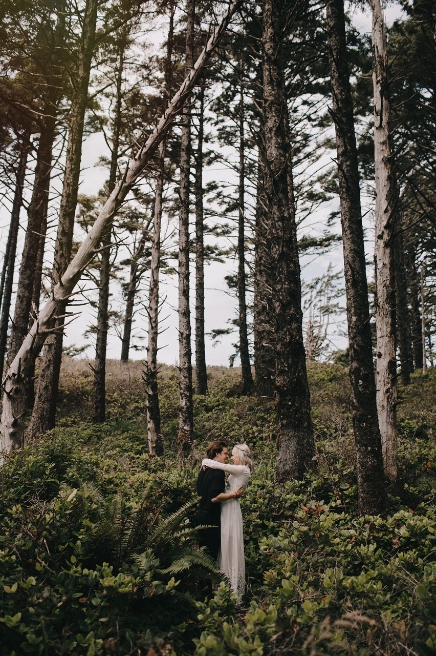couple, forrest, wedding day and married