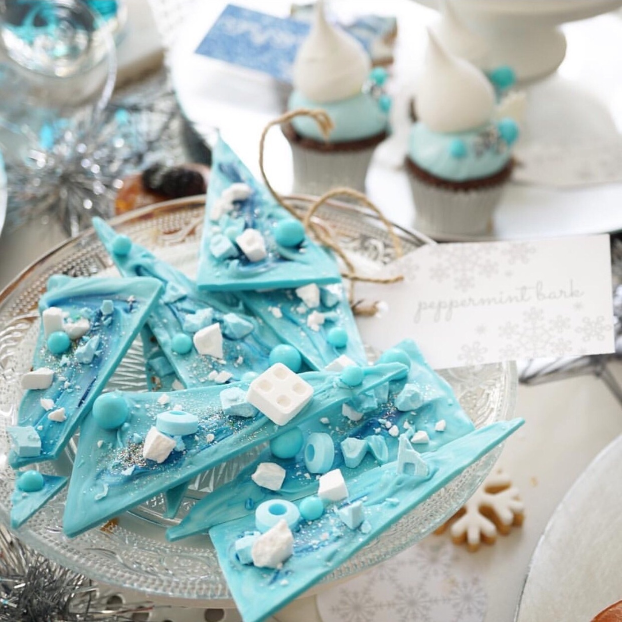 marshmallows, december, dessert and blue