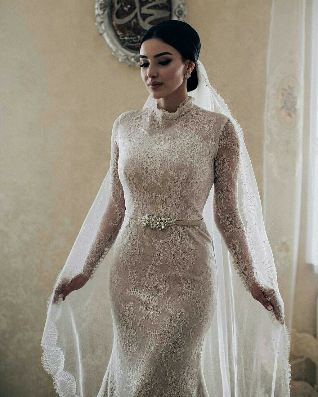 flower, wedding dress, woman and smile