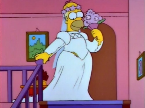 yellow people, the simpsons and homer