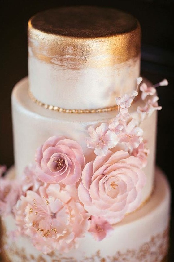 flower, wedding cake, flowers and gold