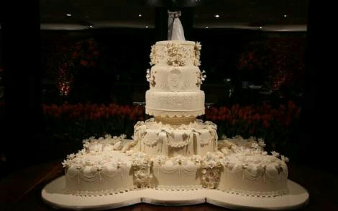 beautiful, white, wedding cake and cake boss