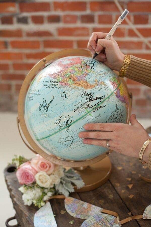 mappamondo, tema viaggio, viaggio and dedica