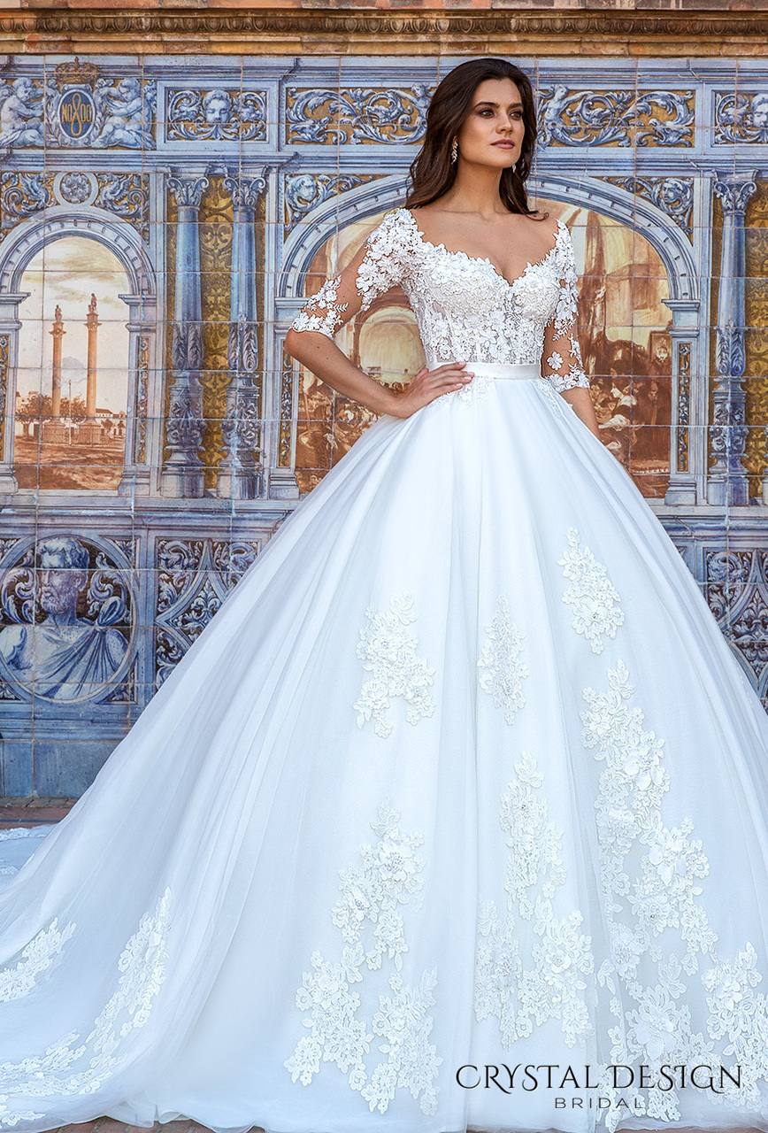 wedding dress and crystal design
