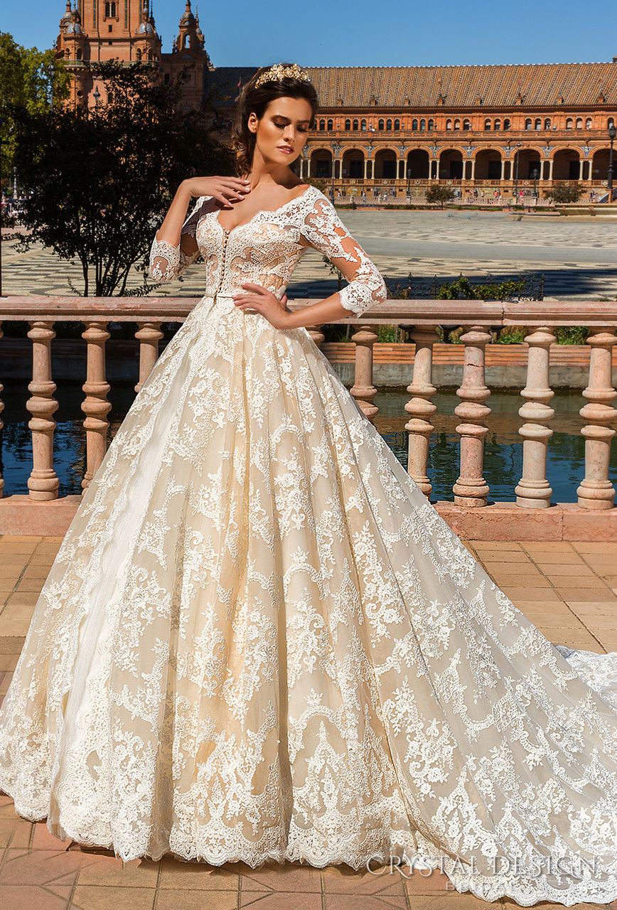wedding dress and crystal design