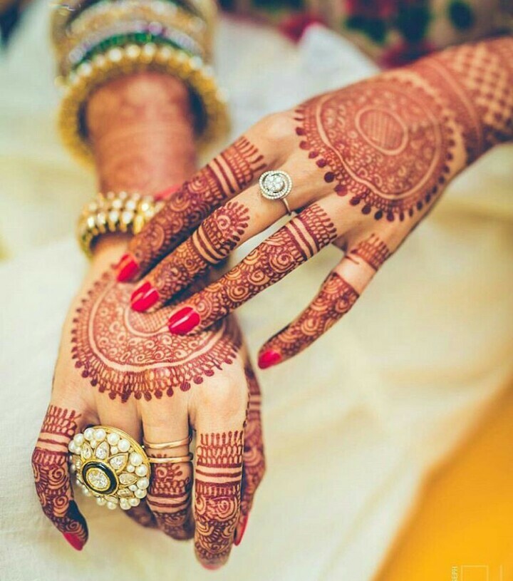 henna, bride, hands and india