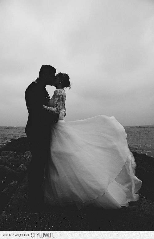 bnw, couple, hug and kiss