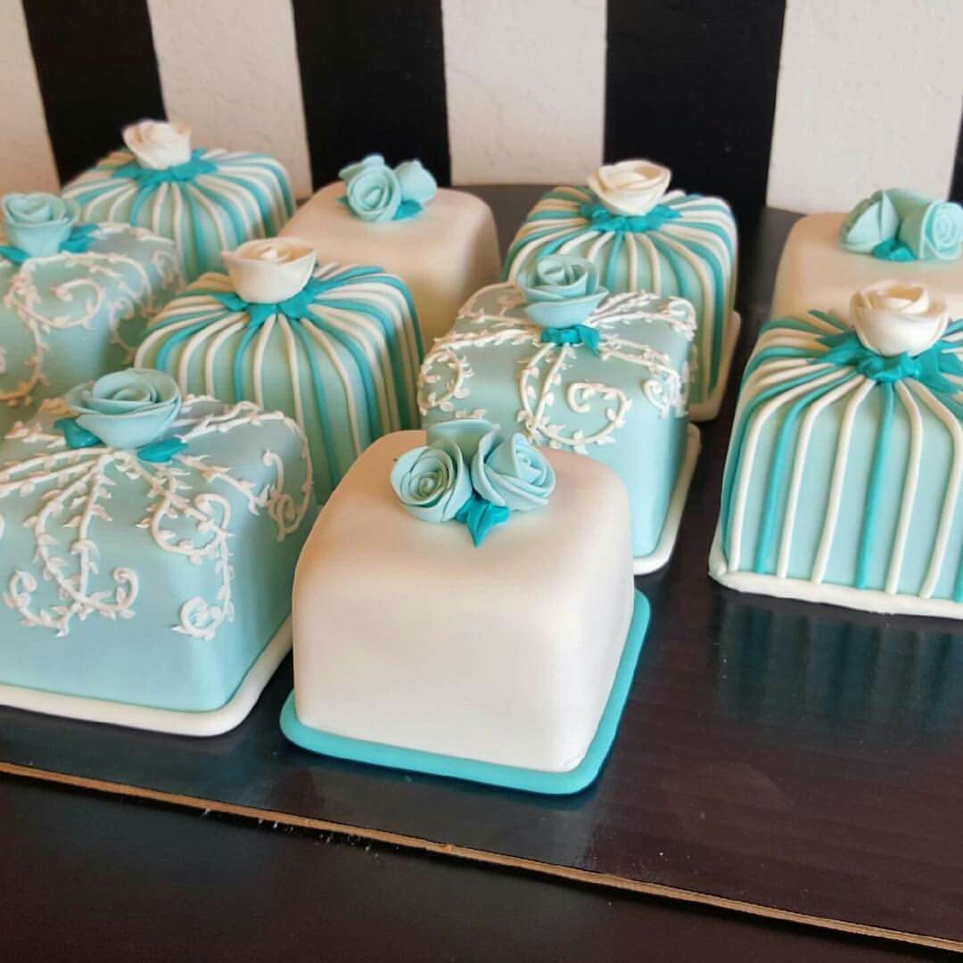 mini, minicake, blue and rose