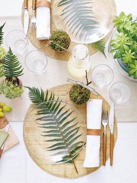 dinner, natural and gold