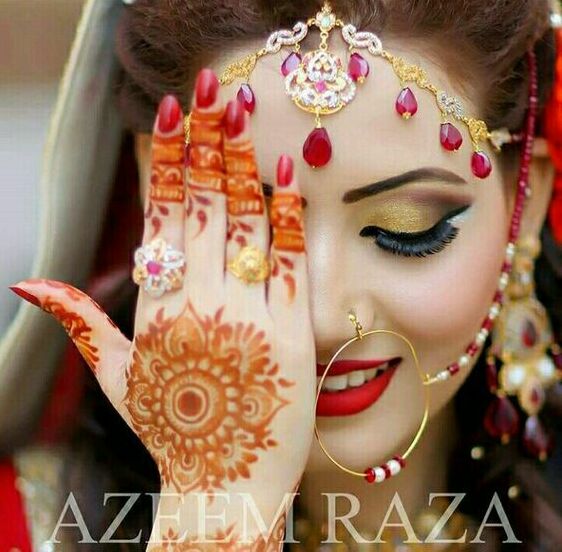 mehndi, pakistani, makeup and indian