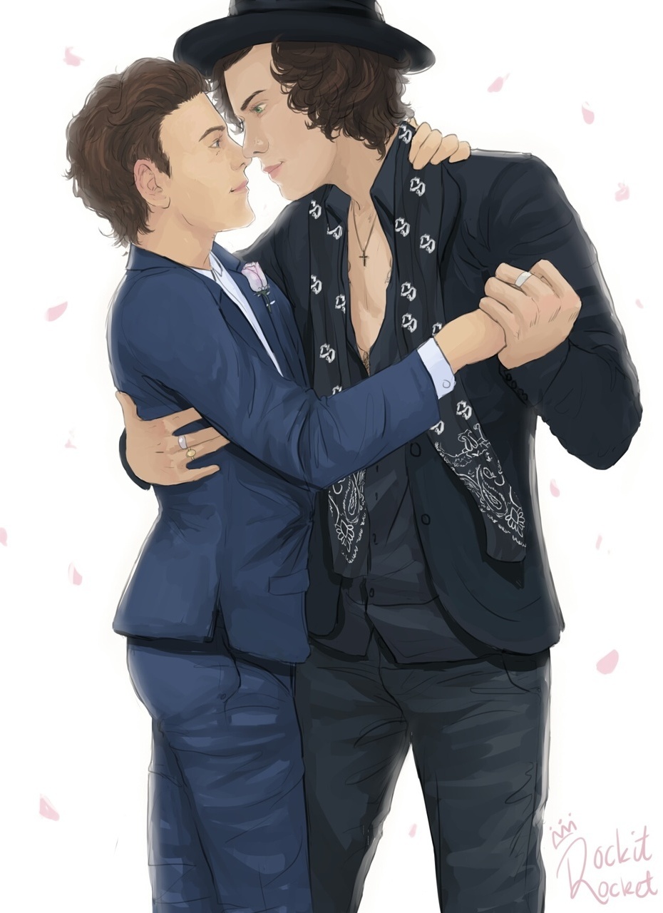 harrystyles, larrystylinson, dance and fanart