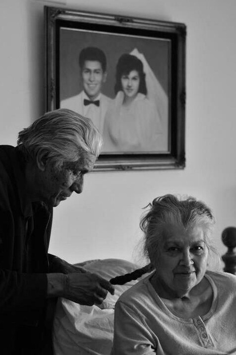 people, old, couple and braid