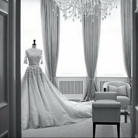 white, luxurious, gray and dress