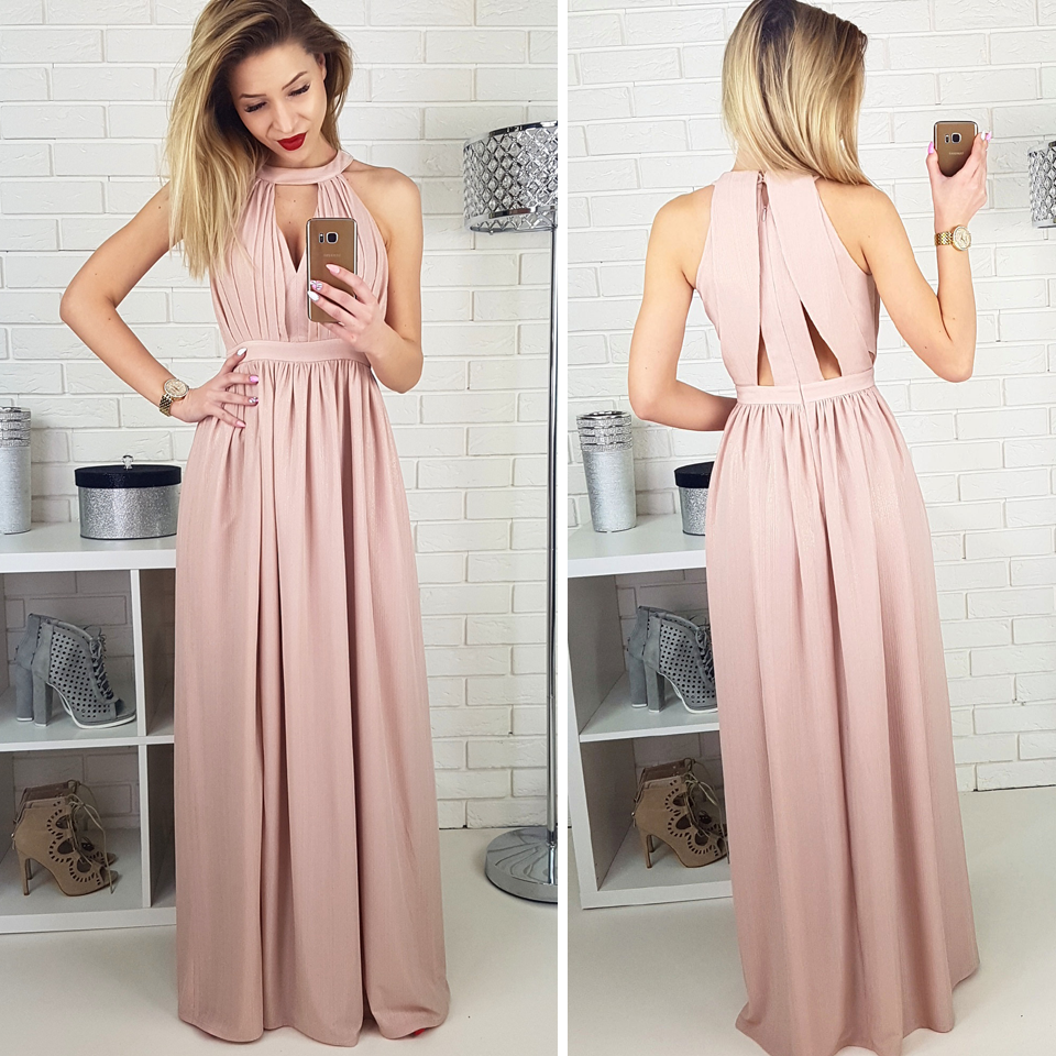 gold, dress for wedding, maxidress and Nude