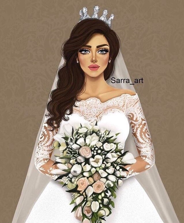 cartoon, arabic cartoon, art and bride to be
