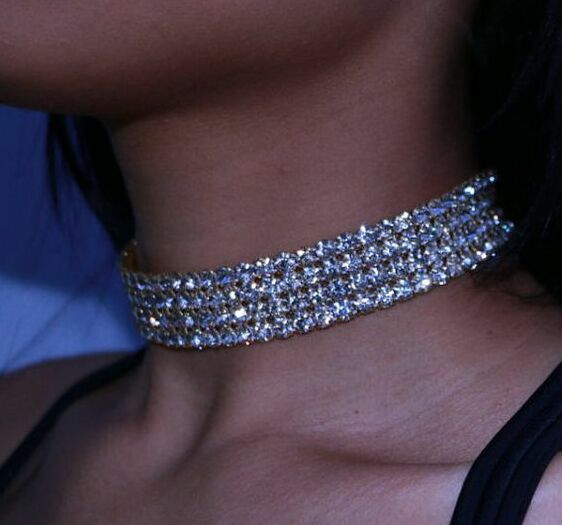fashion, crystal, choker necklace and tumblr choker